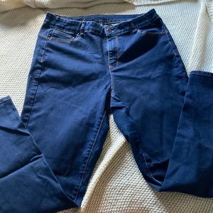 Navy blues jeans worn like new
